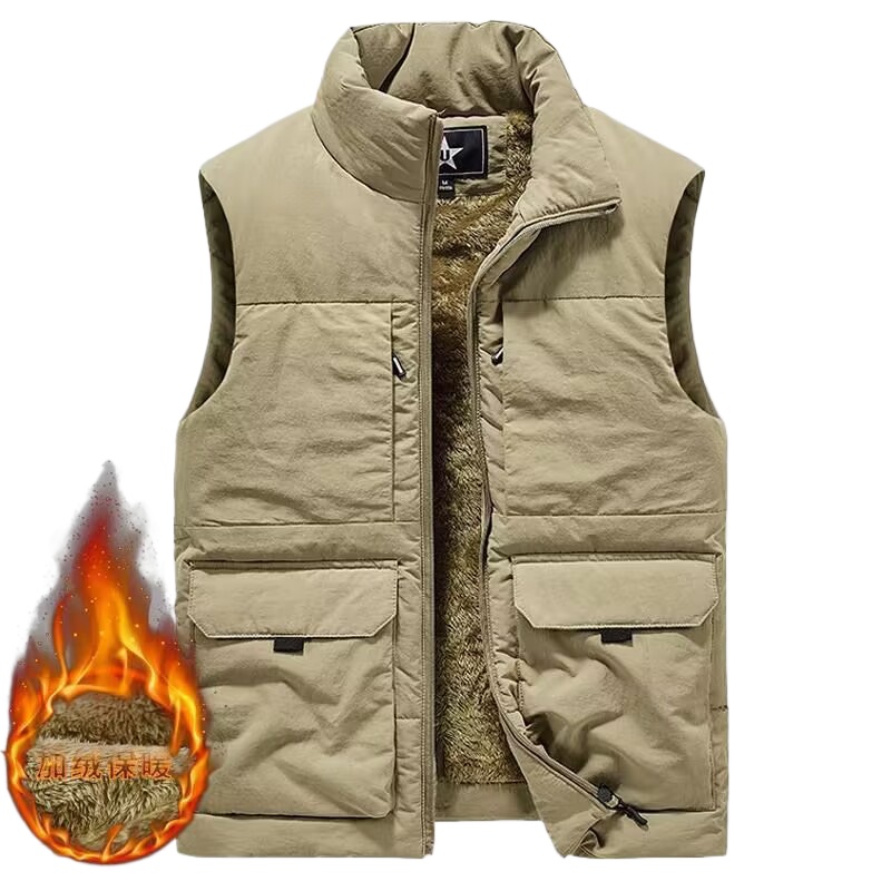Outdoor Hunting Fleece - Rompi berburu kargo musim dingin pria,