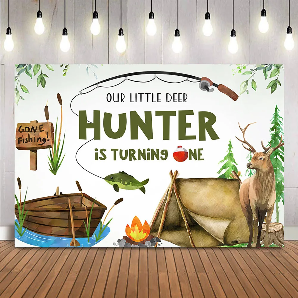 Hunting Outdoor Background - Berburu memancing latar belakang Ulang Tahun