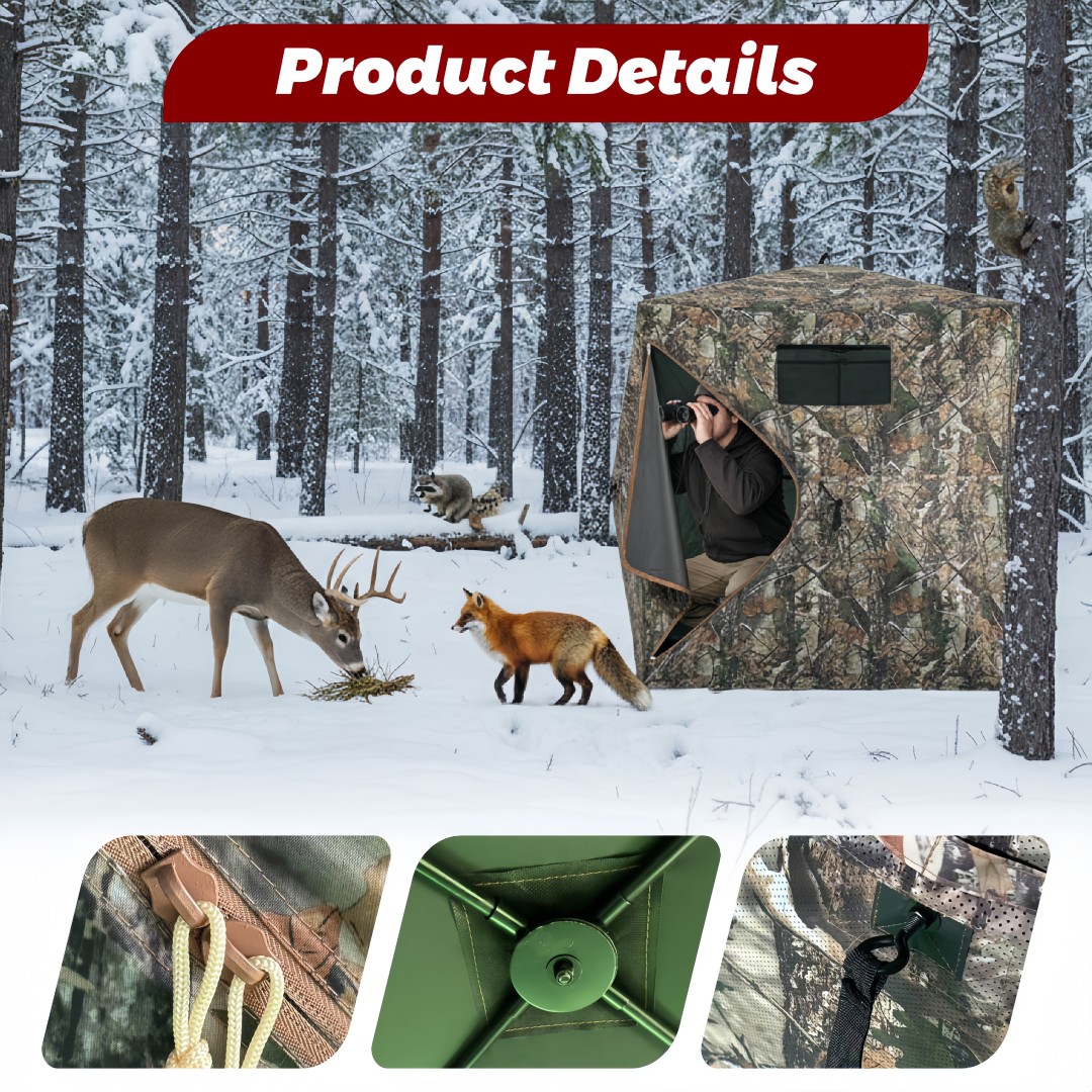Hunting & Outdoor Supplies Carterton Reviews - Tenda Berburu Pop-Up Kamuflase, Mudah Dipasang,