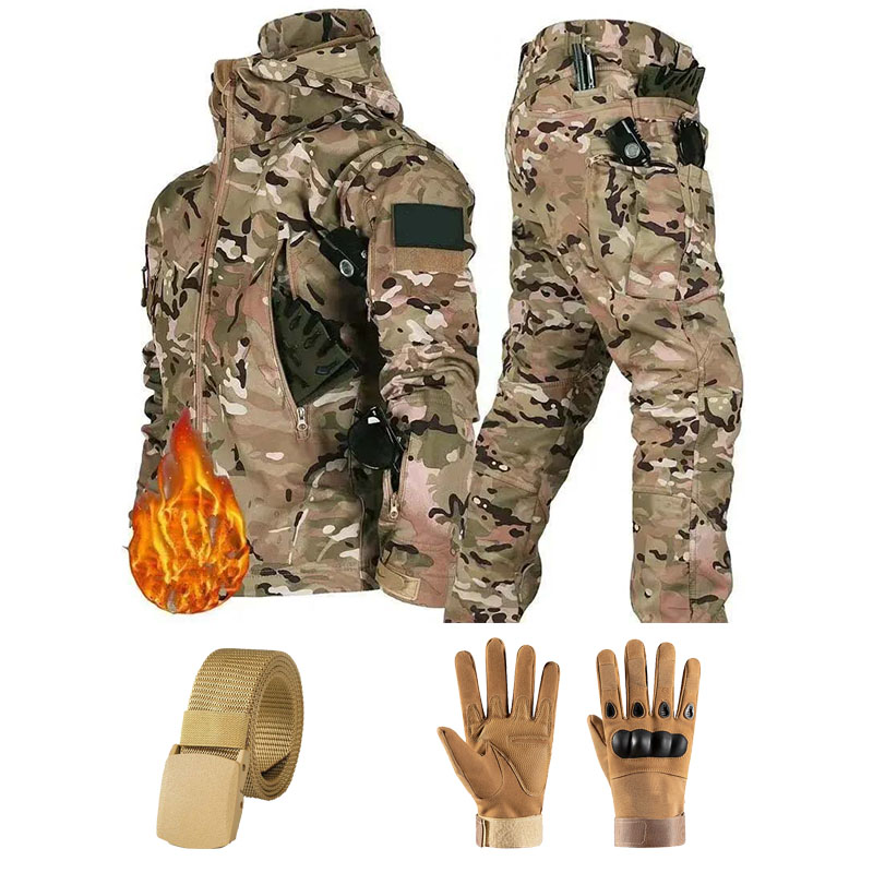 Setelan Taktis Musim Dingin da - Outdoor Hunting Fleece ulasan dan harga