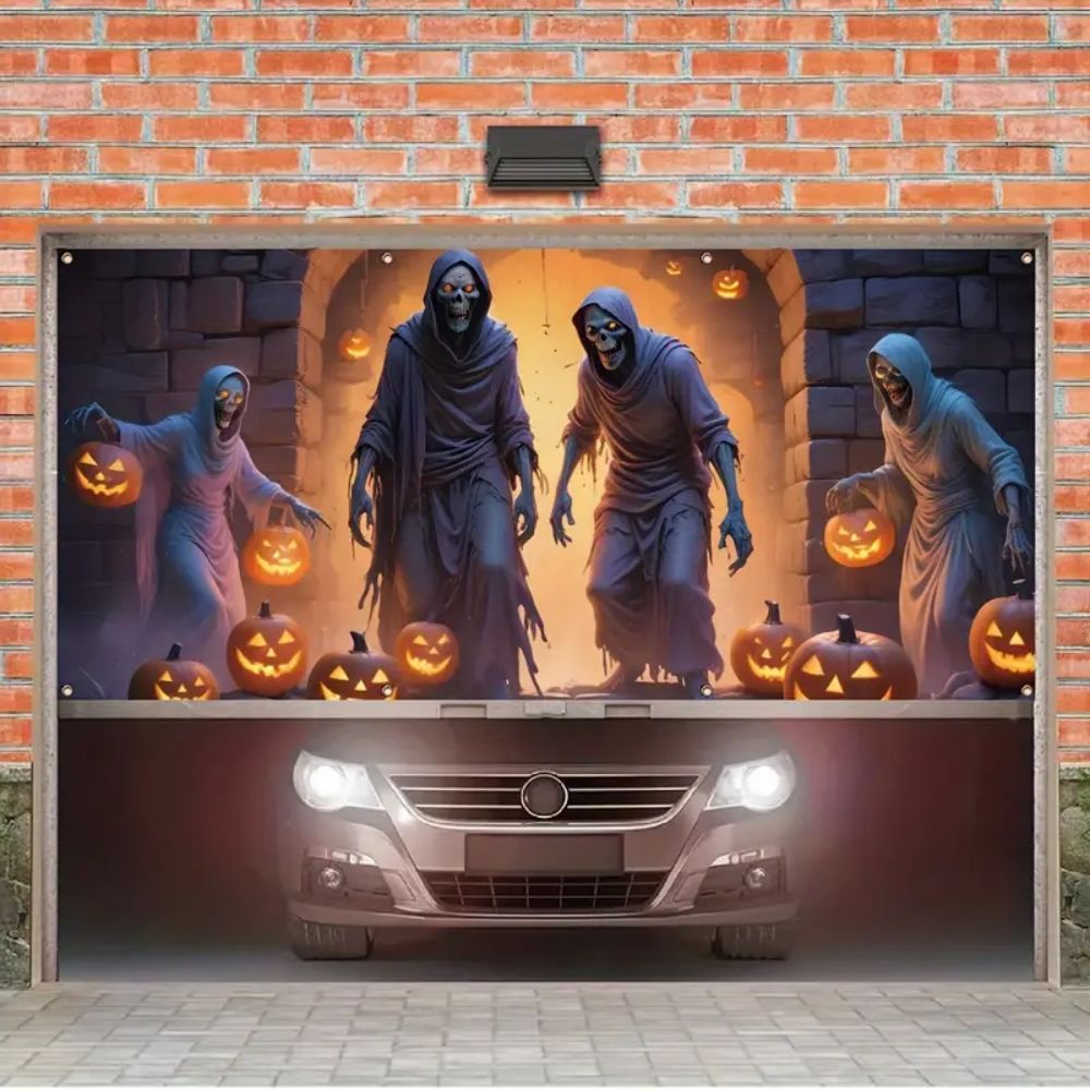 VIKAMA Spanduk Garasi Hallowee - Hunting Outdoor Background ulasan dan harga